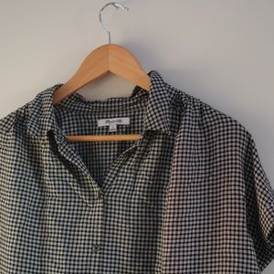 Madewell Gingham Drapey Blouse